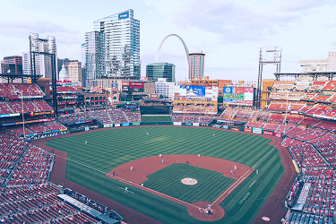 Overview of St.Louis Cardinals Baseball Field Wall Mural | Eazywallz